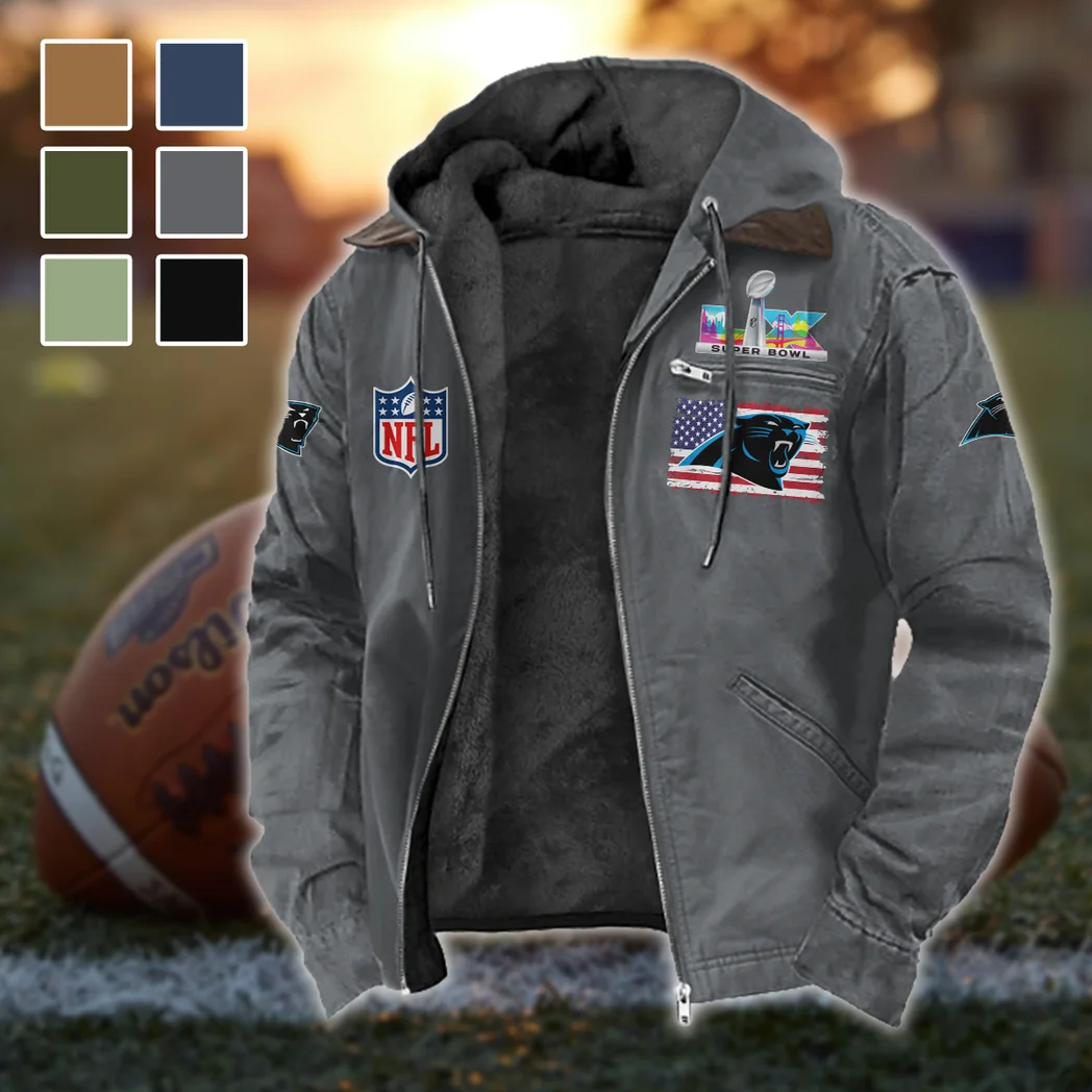 Feline Army Flannel Hoodie, Team Spirit Flannel Hoodie HVN1465CP - Gray