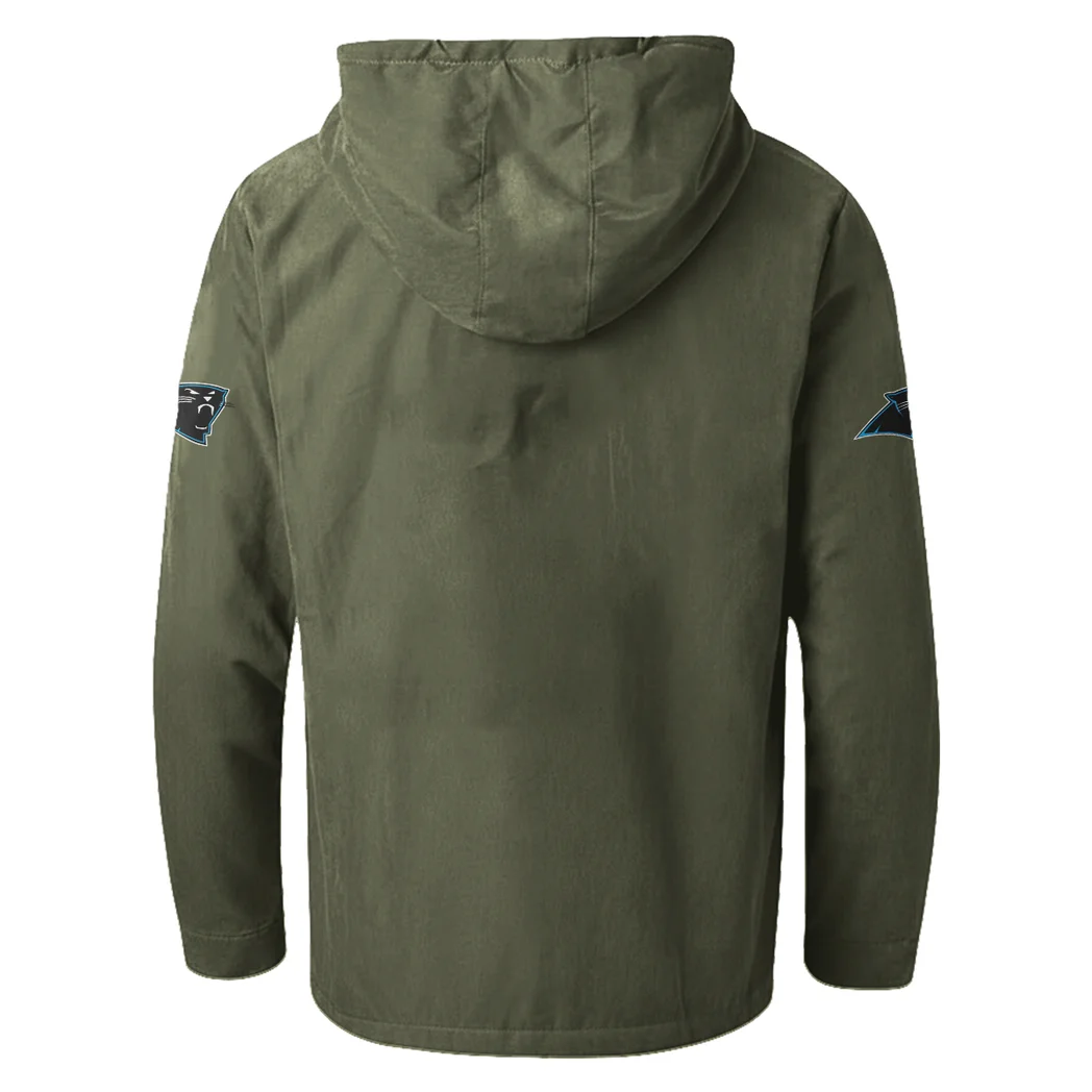 Feline Army Flannel Hoodie, Team Spirit Flannel Hoodie HVN1465CP - Green - Image 3