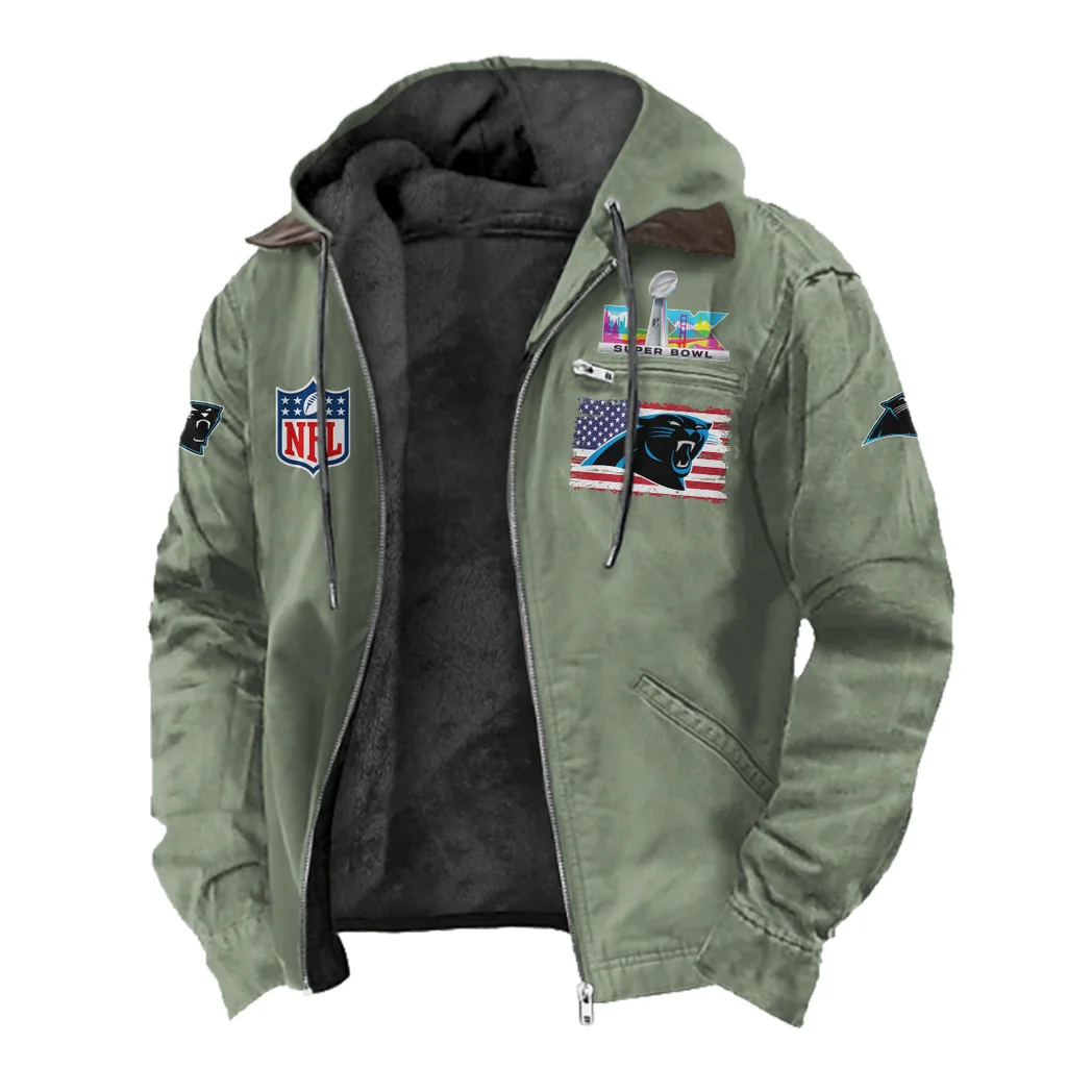 Feline Army Flannel Hoodie, Team Spirit Flannel Hoodie HVN1465CP - Light Green - Image 2