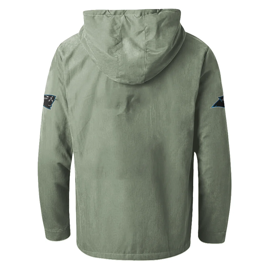 Feline Army Flannel Hoodie, Team Spirit Flannel Hoodie HVN1465CP - Light Green - Image 3