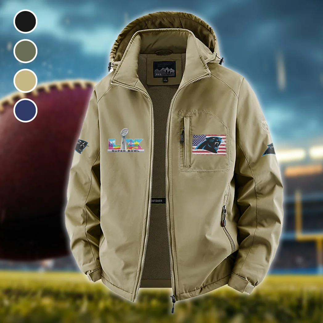 Feline Army Fleece Windbreaker Jacket, Dual-Layer Protection Jacket HVN1465CP - Khaki