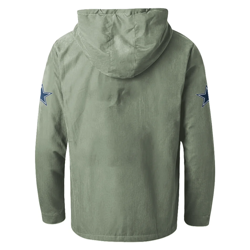 Football Star Crew Flannel Hoodie, Warm Fan Flannel Hoodie HVN1465DC - Light Green - Image 3