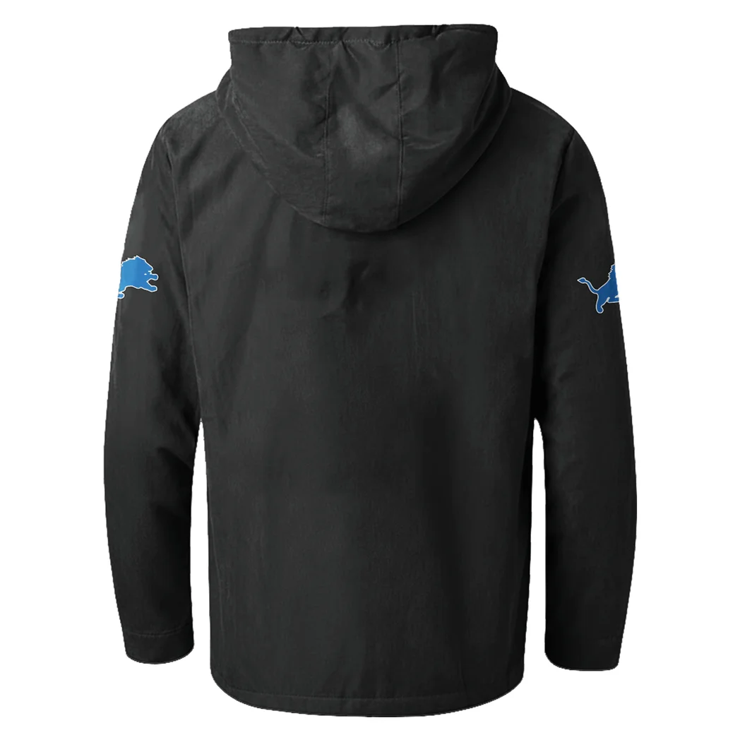 Football Lion Crew Flannel Hoodie, Cold Game Day Hoodie HVN1465DL - Black - Image 3