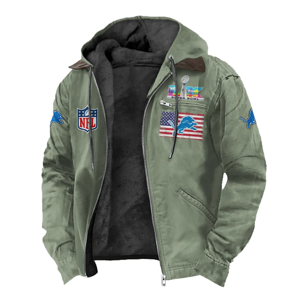 Football Lion Crew Flannel Hoodie, Cold Game Day Hoodie HVN1465DL - Light Green - Image 2