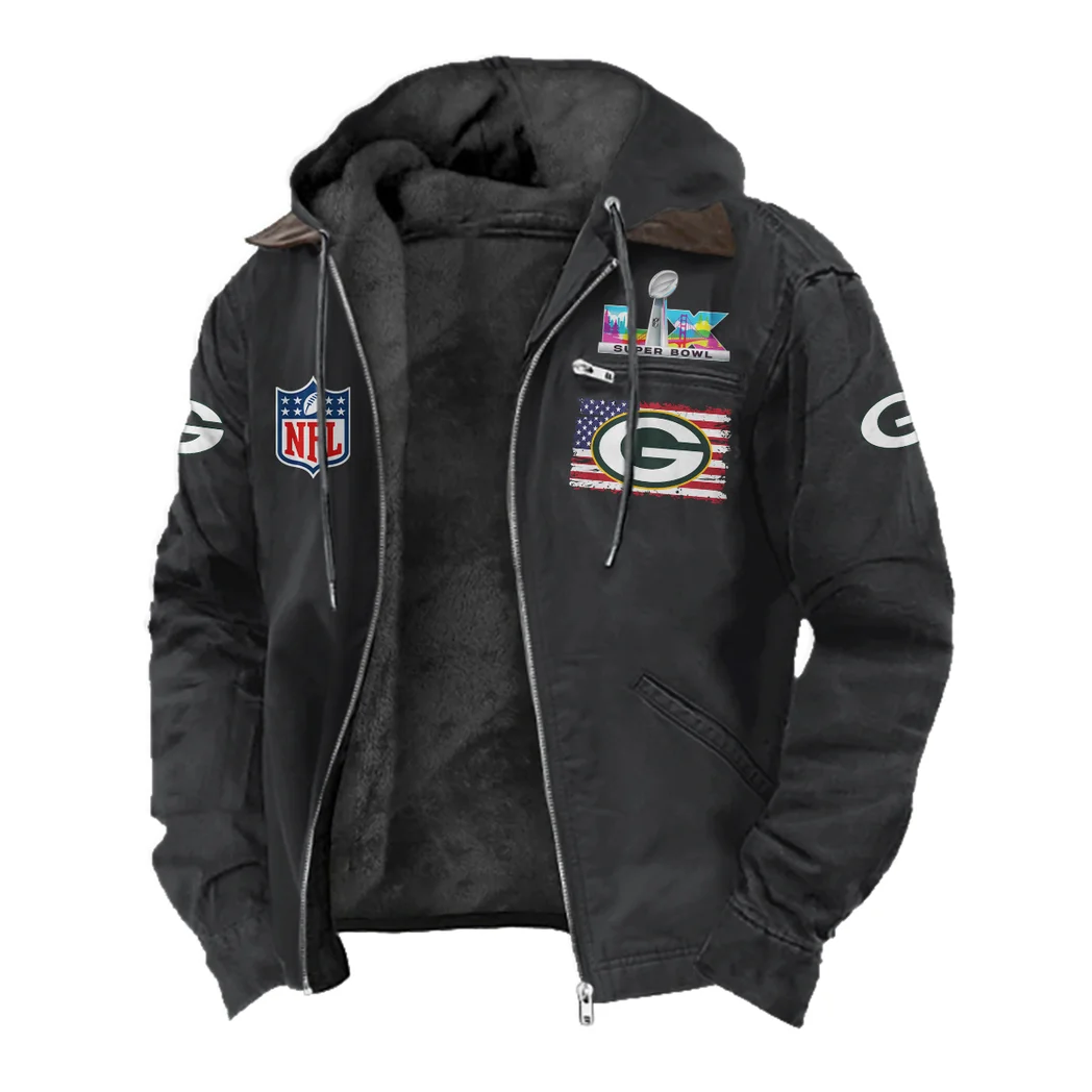 Cheese City Army Flannel Hoodie, Supporter Spirit Hooded Flannel HVN1465GP - Black - Image 2