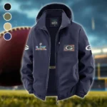 Cheese City Army Fleece Windbreaker Jacket, High-Output Training Jacket HVN1465GP - Navy