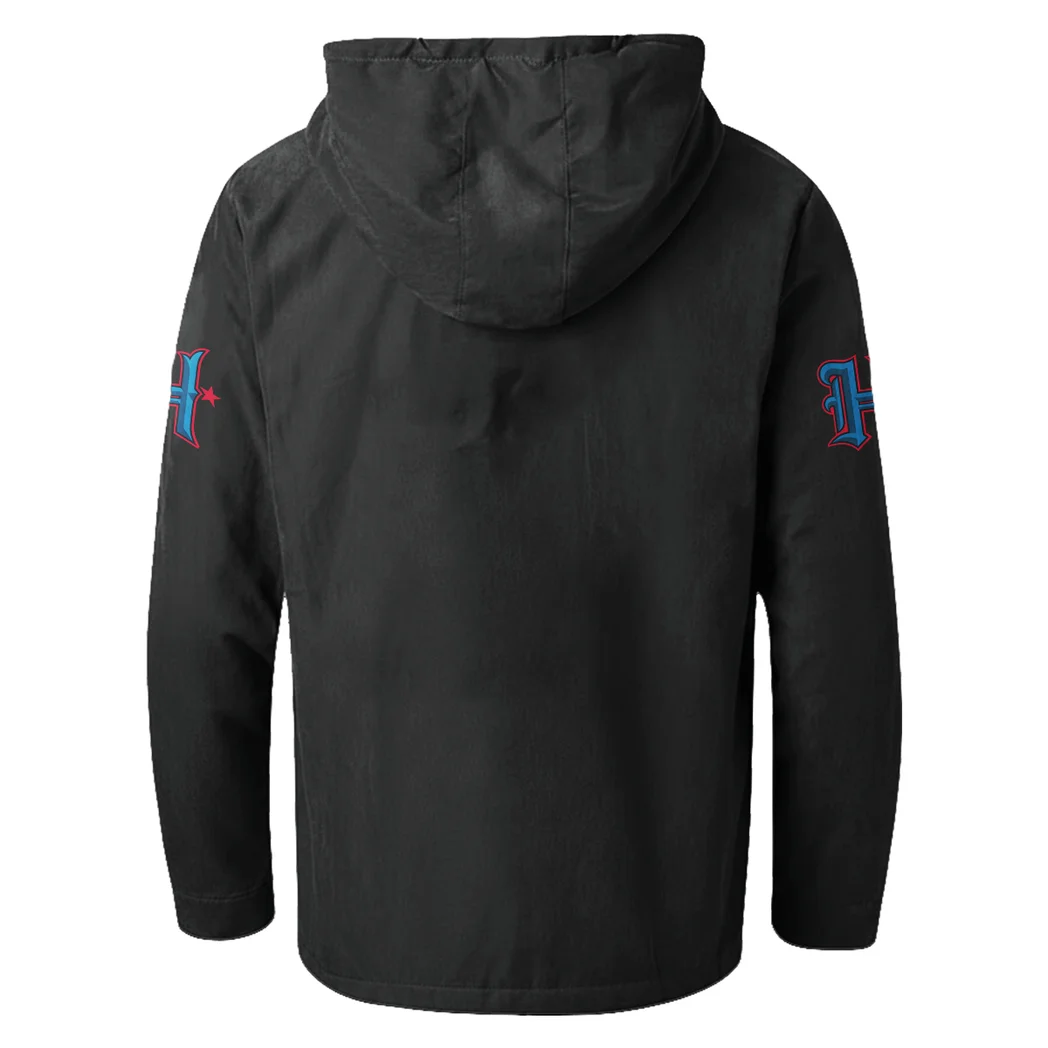 Game Day Squad Flannel Hoodie, Athletic Lifestyle Fan Hoodie HVN1465HT - Black - Image 3