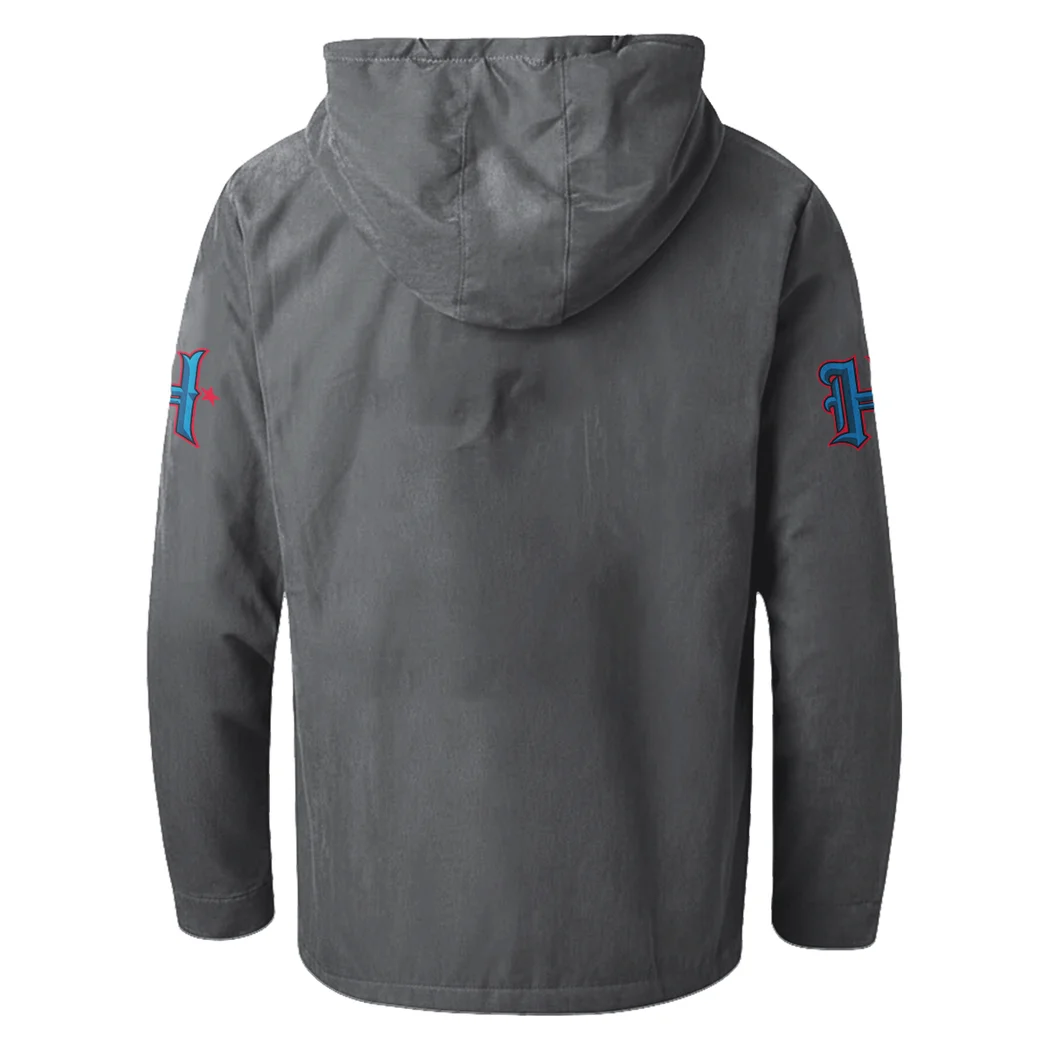 Game Day Squad Flannel Hoodie, Athletic Lifestyle Fan Hoodie HVN1465HT - Gray - Image 3