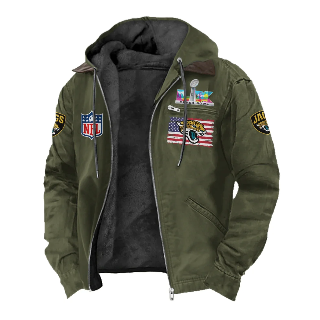Fan Feline Squad Flannel Hoodie, All-Season Fan Hoodie HVN1465JJ - Green - Image 2