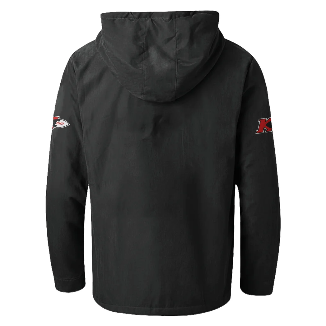 Match Day Squad Flannel Hoodie, Bold Supporter Flannel Hoodie HVN1465KC - Black - Image 3