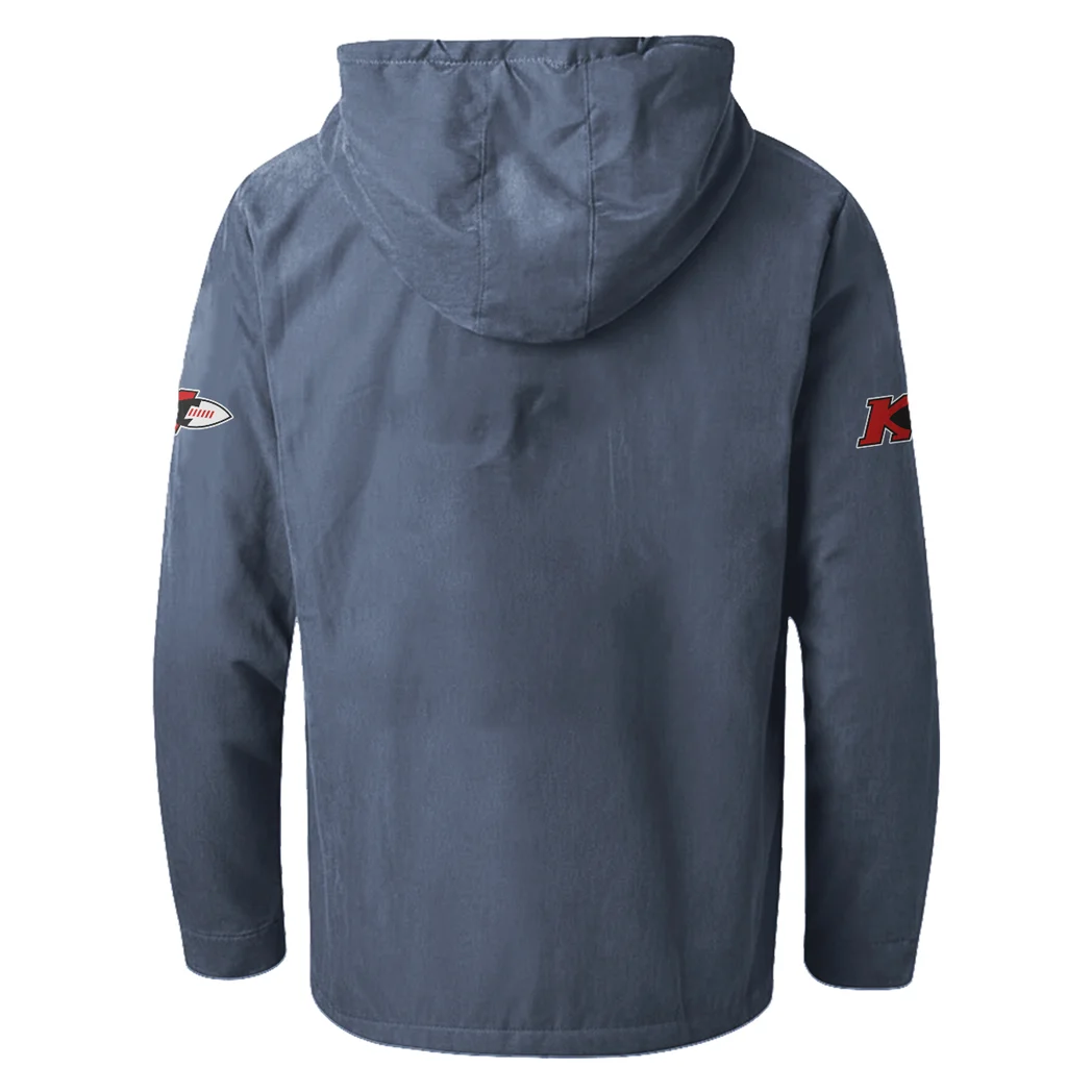 Match Day Squad Flannel Hoodie, Bold Supporter Flannel Hoodie HVN1465KC - Navy Blue - Image 3
