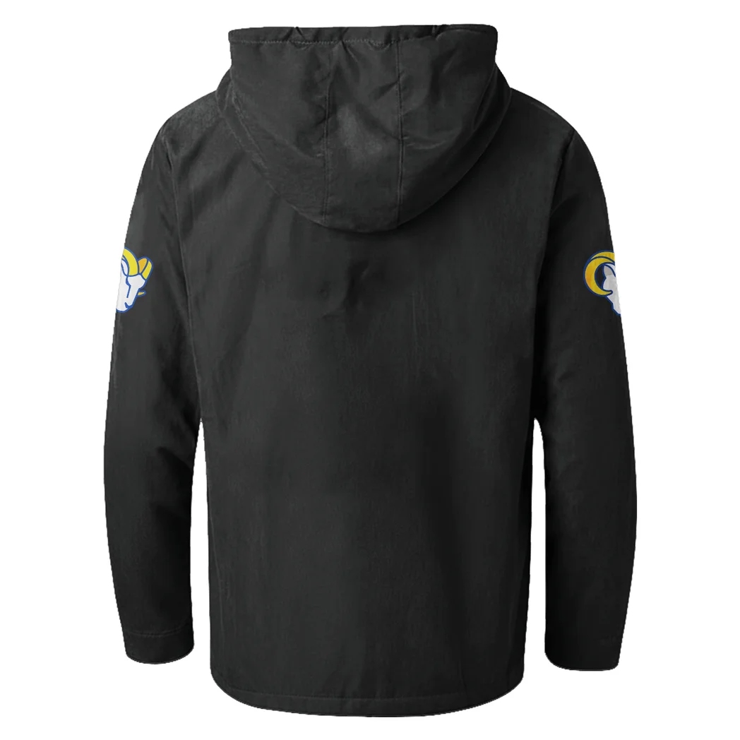 Match Day Herd Flannel Hoodie, True Fan Hooded Flannel HVN1465LA - Black - Image 3