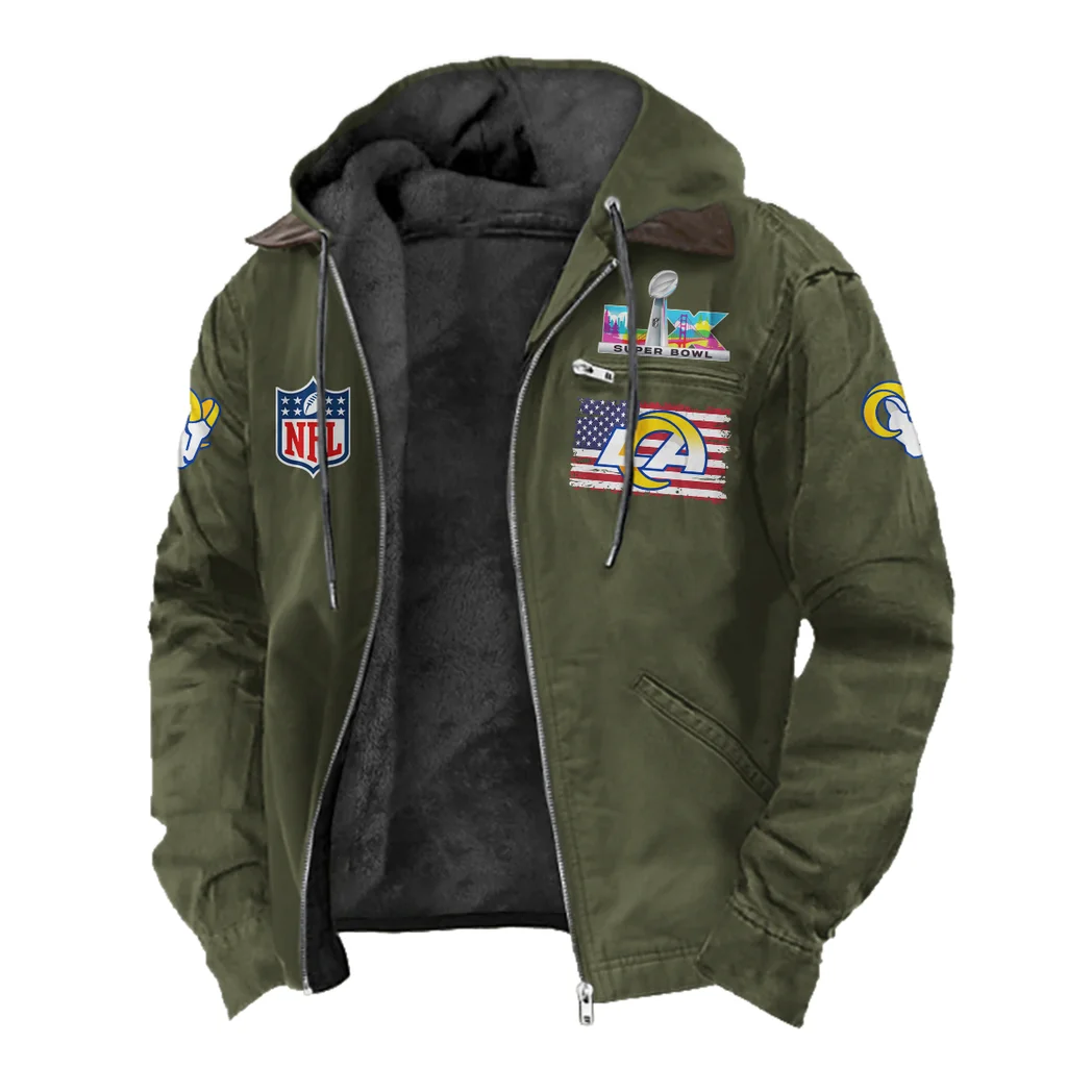 Match Day Herd Flannel Hoodie, True Fan Hooded Flannel HVN1465LA - Green - Image 2