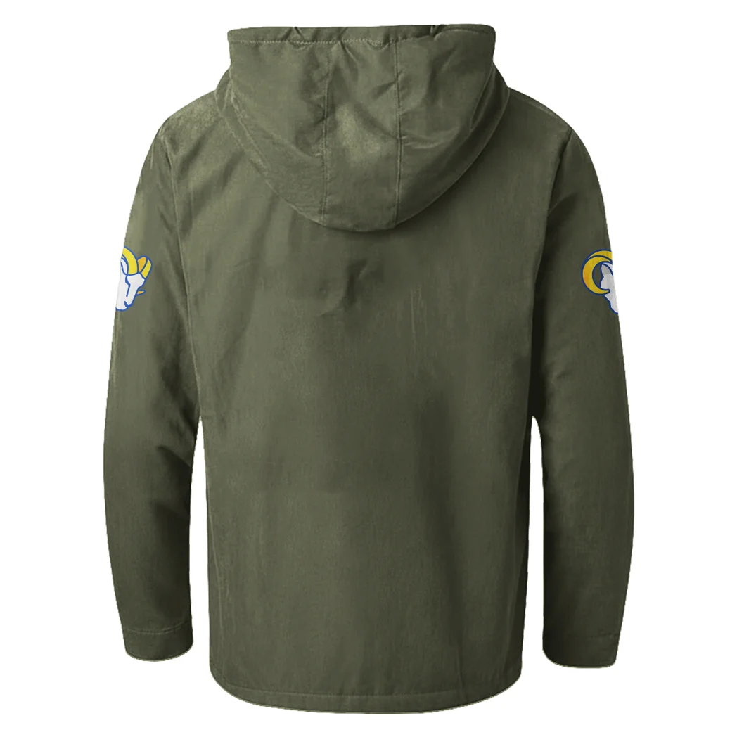 Match Day Herd Flannel Hoodie, True Fan Hooded Flannel HVN1465LA - Green - Image 3