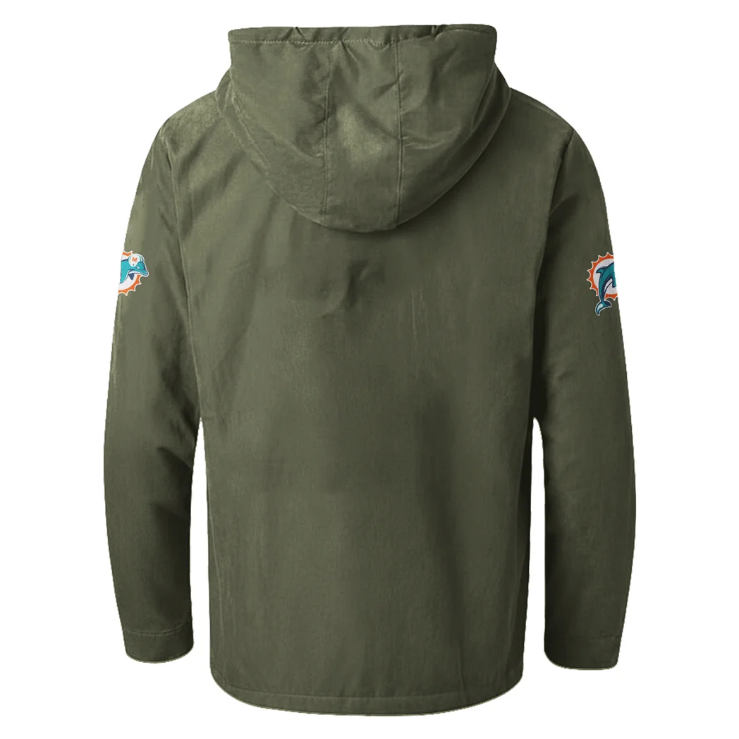 Football Aqua Crew Flannel Hoodie, Fan Pride Hooded Flannel HVN1465MD - Green - Image 3