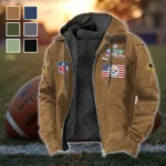 Steel Crew Flannel Hoodie, Supporter Spirit Hooded Flannel HVN1465PS - Camel