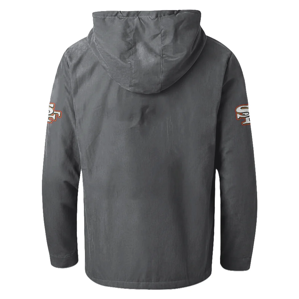 Midnight Rams Flannel Hoodie, Athletic Lifestyle Fan Hoodie HVN1465SF - Gray - Image 3