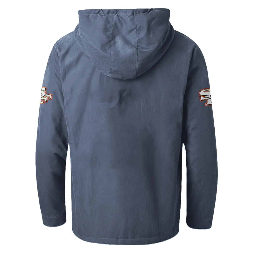 Midnight Rams Flannel Hoodie, Athletic Lifestyle Fan Hoodie HVN1465SF - Navy Blue - Image 3