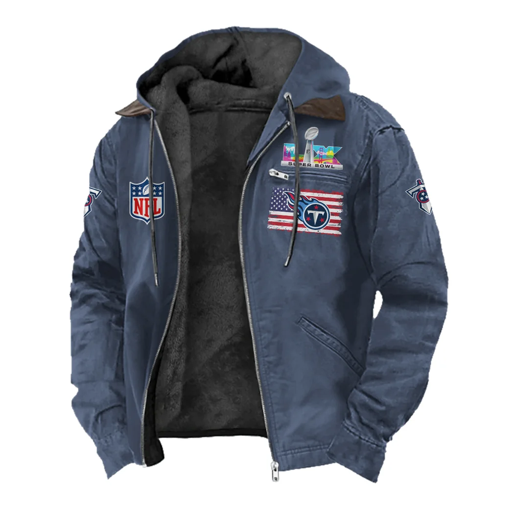 Volunteer Fans Flannel Hoodie, Everyday Game Fan Hoodie HVN1465TT - Navy Blue - Image 2