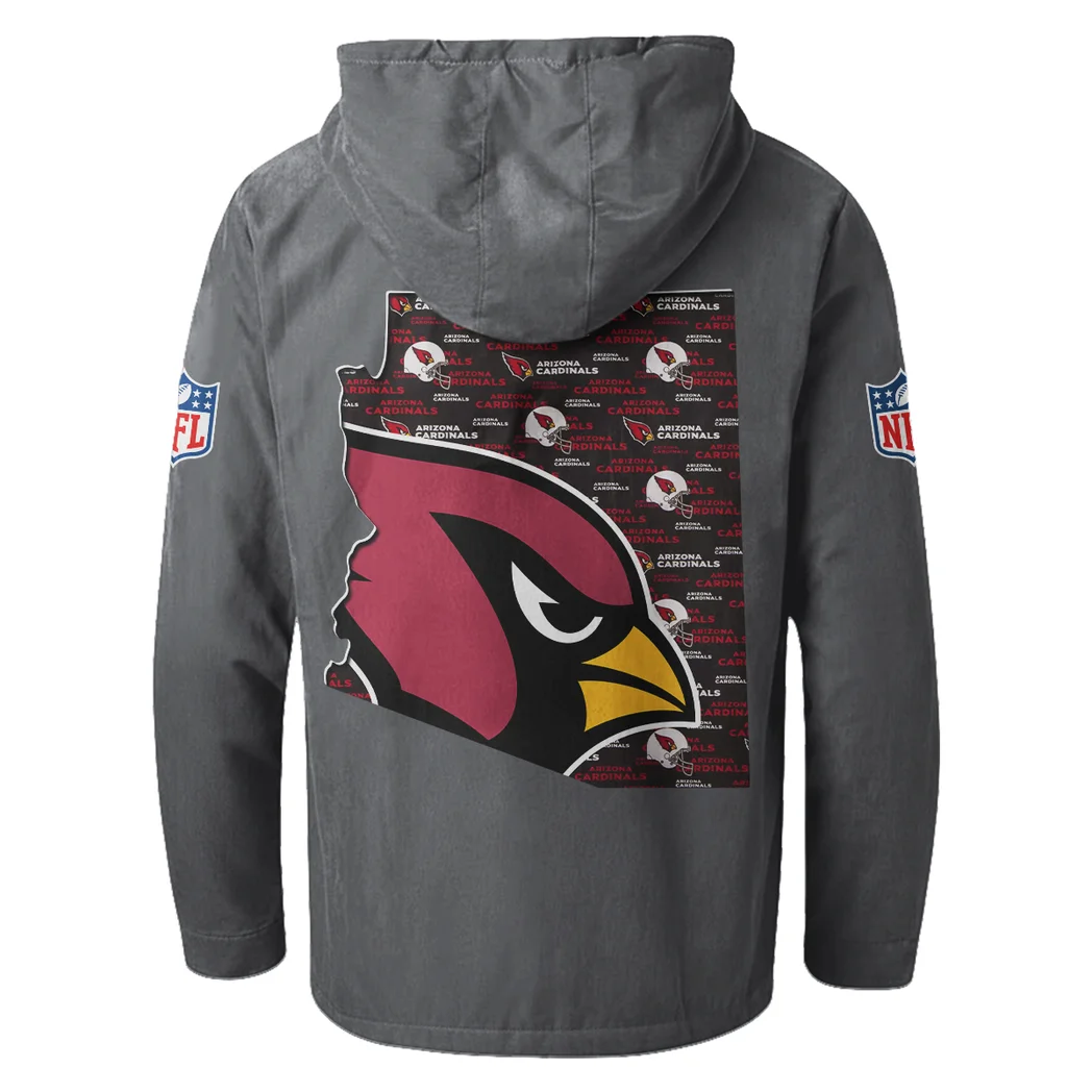 Winged Pride Flannel Hoodie, Sport Fan Flannel Hoodie HVN1466AC - Gray - Image 3