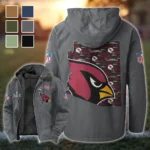 Winged Pride Flannel Hoodie, Sport Fan Flannel Hoodie HVN1466AC - Gray