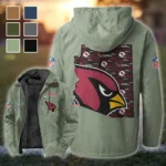 Winged Pride Flannel Hoodie, Sport Fan Flannel Hoodie HVN1466AC - Light Green