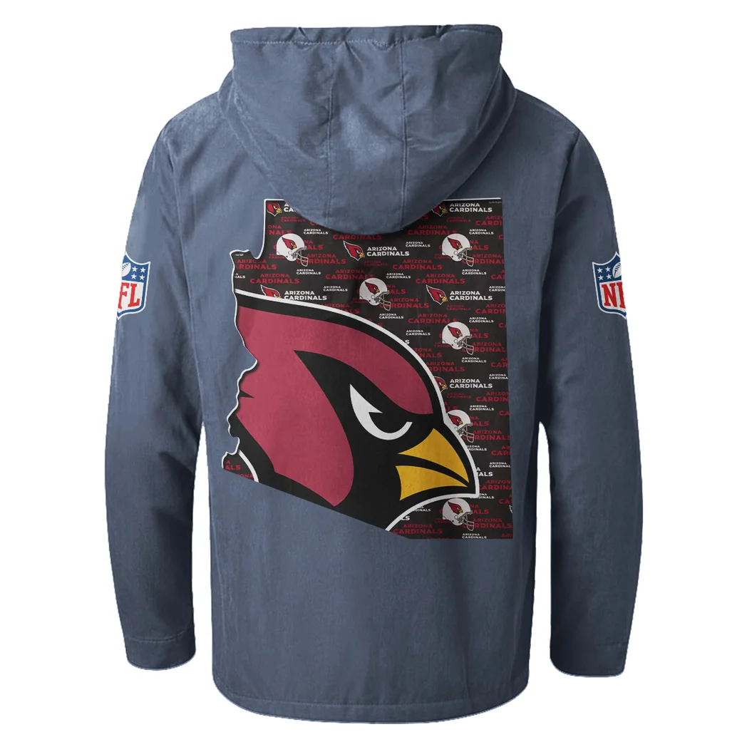 Winged Pride Flannel Hoodie, Sport Fan Flannel Hoodie HVN1466AC - Navy Blue - Image 3