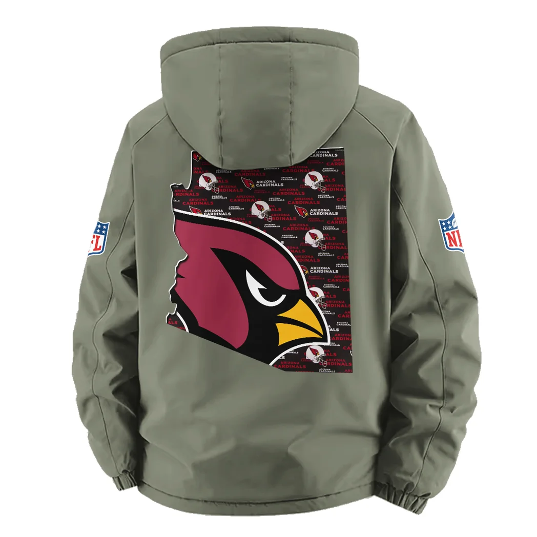 Winged Pride Fleece Windbreaker Jacket, Thermal Wind-Stop Jacket HVN1466AC - Green - Image 3
