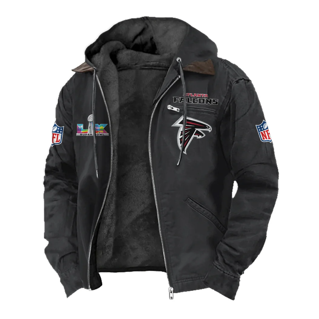 Feathered Army Flannel Hoodie, Game Day Hooded Flannel HVN1466AF - Black - Image 2