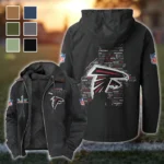 Feathered Army Flannel Hoodie, Game Day Hooded Flannel HVN1466AF - Black