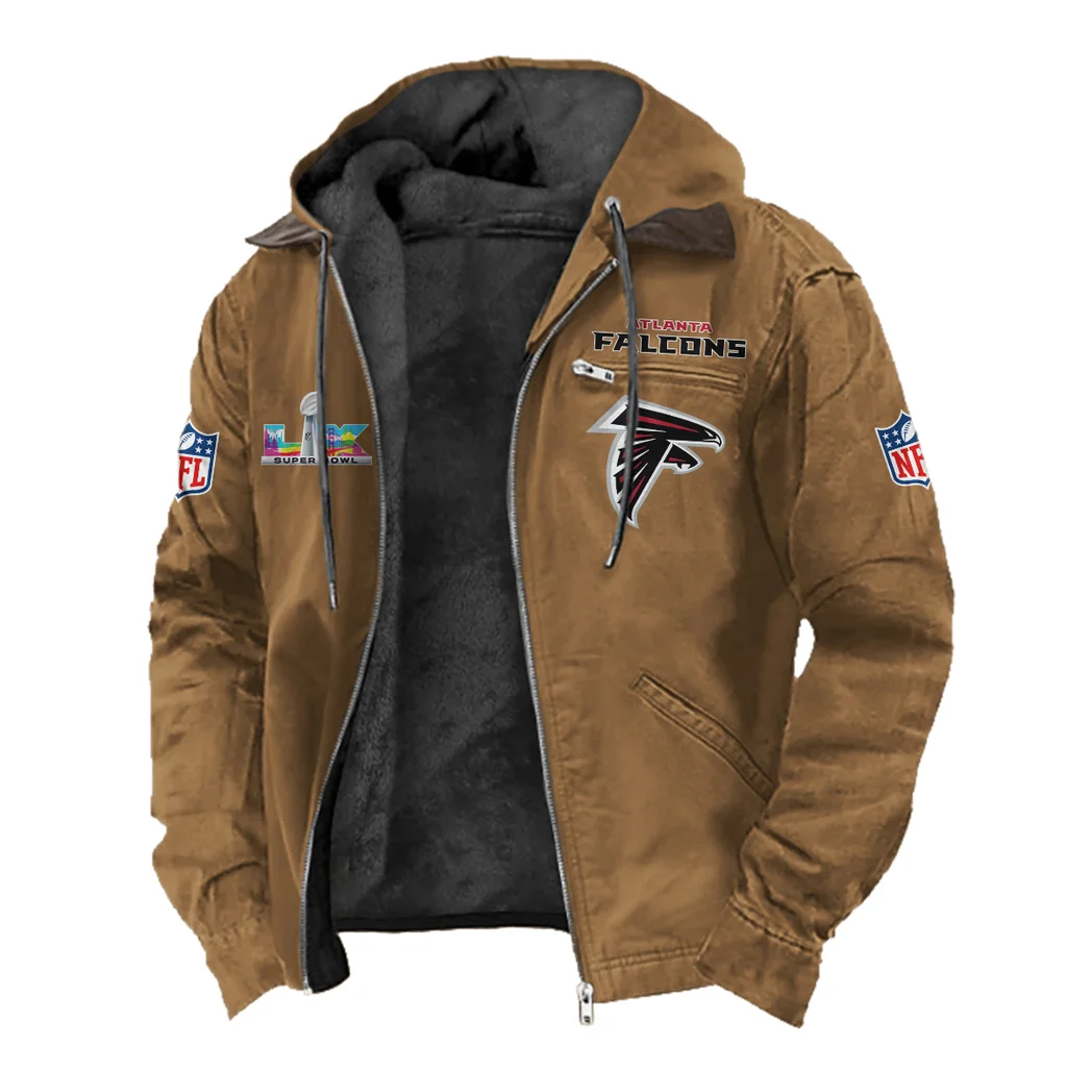 Feathered Army Flannel Hoodie, Game Day Hooded Flannel HVN1466AF - Camel - Image 2