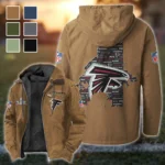 Feathered Army Flannel Hoodie, Game Day Hooded Flannel HVN1466AF - Camel