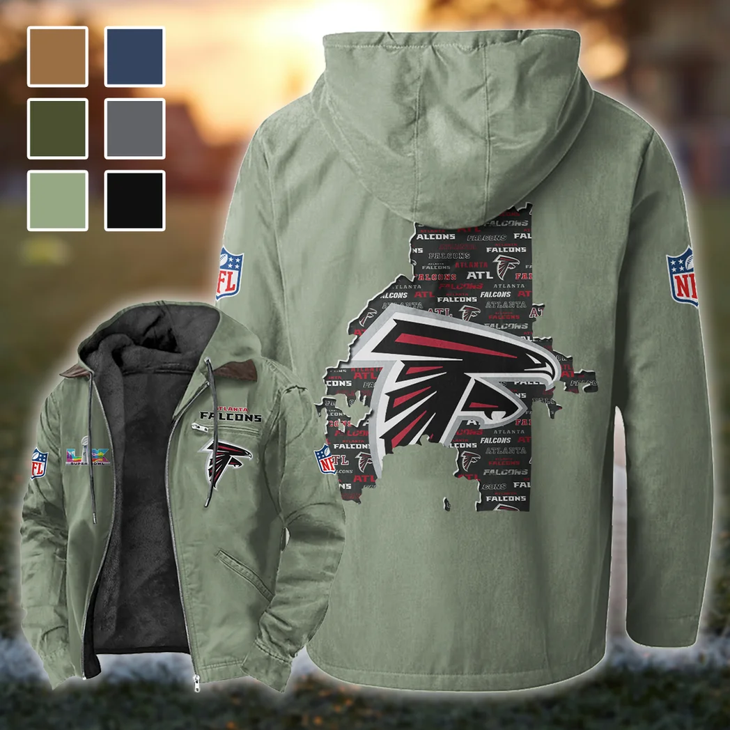 Feathered Army Flannel Hoodie, Game Day Hooded Flannel HVN1466AF - Light Green