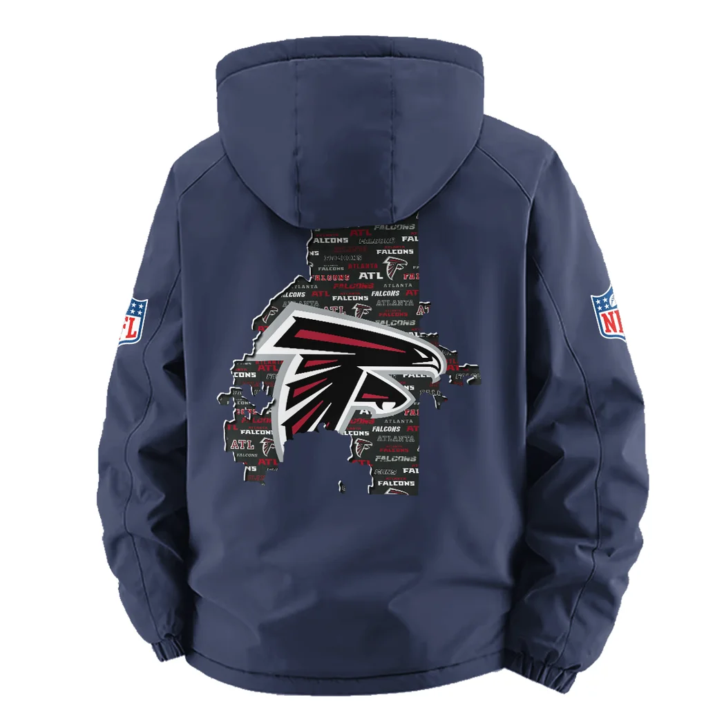 Feathered Army Fleece Windbreaker Jacket, Insulated Windbreaker Fleece HVN1466AF - Navy - Image 3