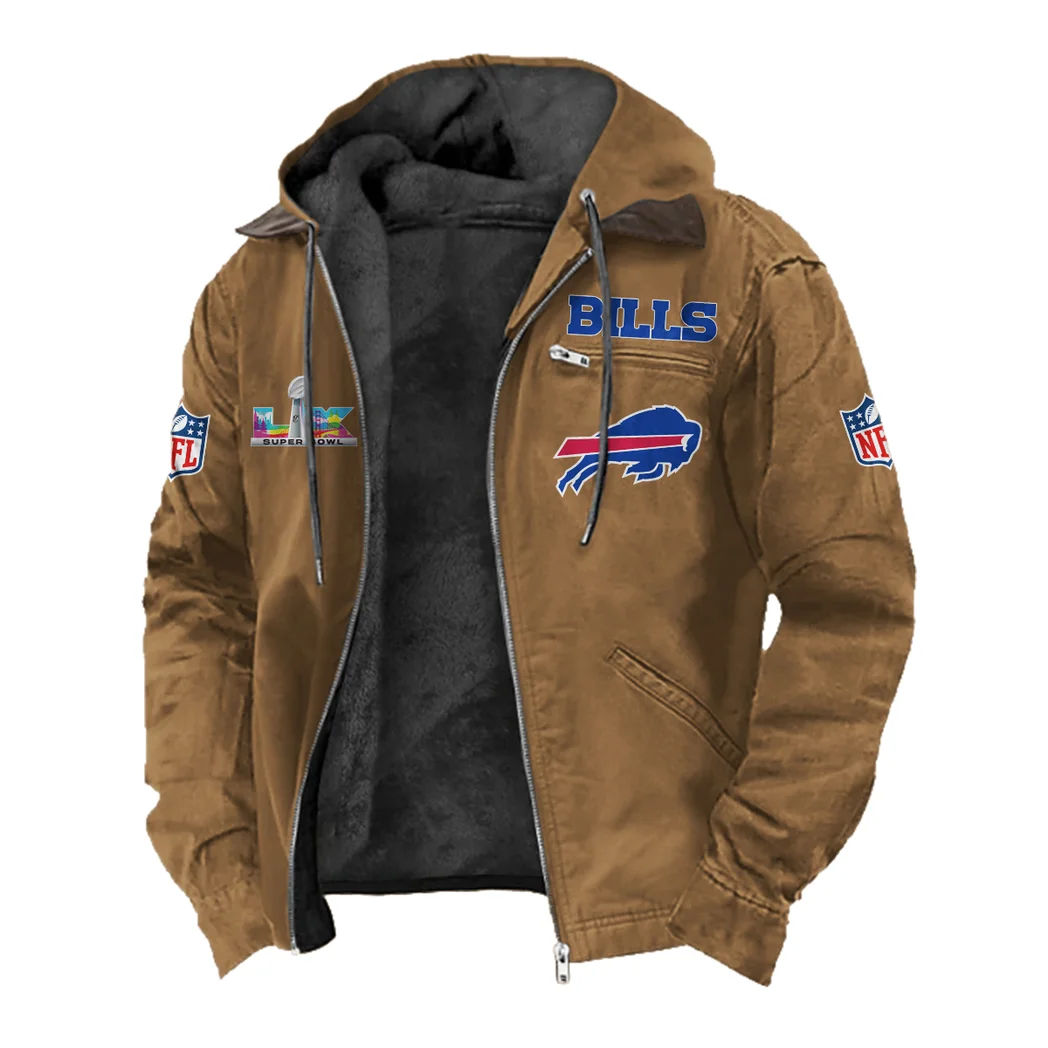 Charge Pride Flannel Hoodie, Athletic Spirit Fan Hoodie HVN1466BB - Camel - Image 2