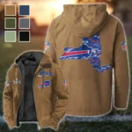 Charge Pride Flannel Hoodie, Athletic Spirit Fan Hoodie HVN1466BB - Camel