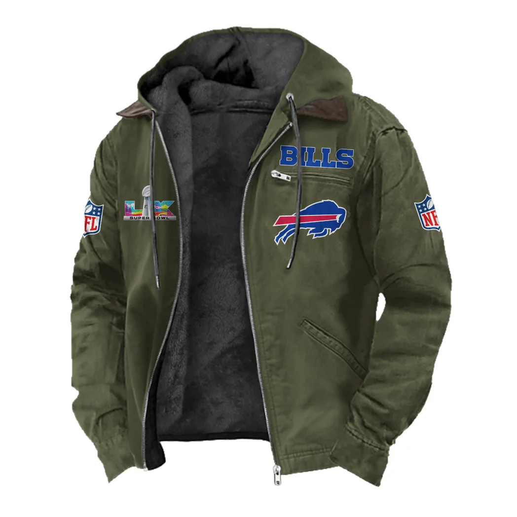 Charge Pride Flannel Hoodie, Athletic Spirit Fan Hoodie HVN1466BB - Green - Image 2