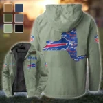 Charge Pride Flannel Hoodie, Athletic Spirit Fan Hoodie HVN1466BB - Light Green
