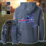 Charge Pride Flannel Hoodie, Athletic Spirit Fan Hoodie HVN1466BB - Navy Blue