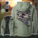Purple Crew Flannel Hoodie, Stadium Ready Flannel Hoodie HVN1466BR - Light Green