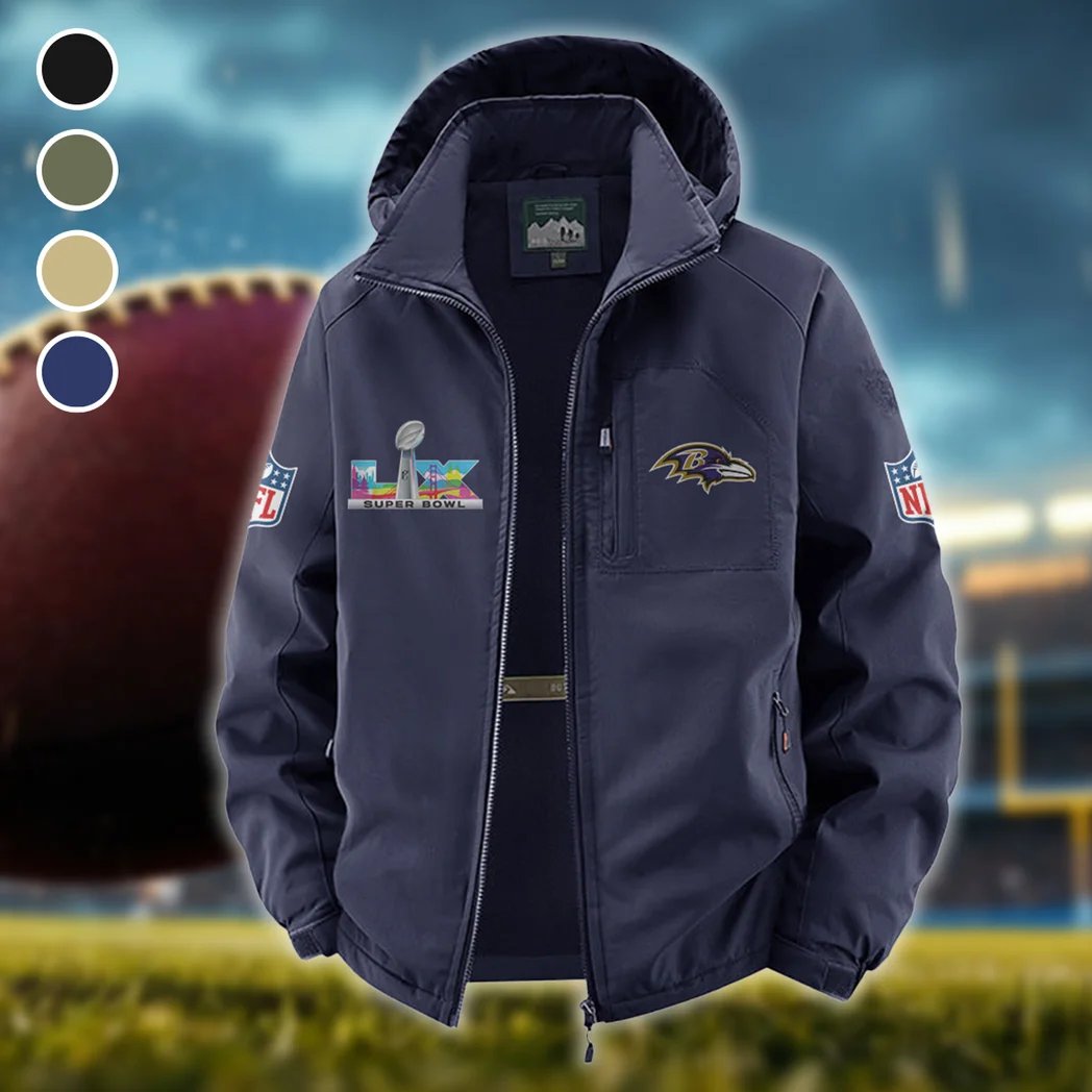 Purple Crew Fleece Windbreaker Jacket, Core-Warmth Windbreaker HVN1466BR - Navy