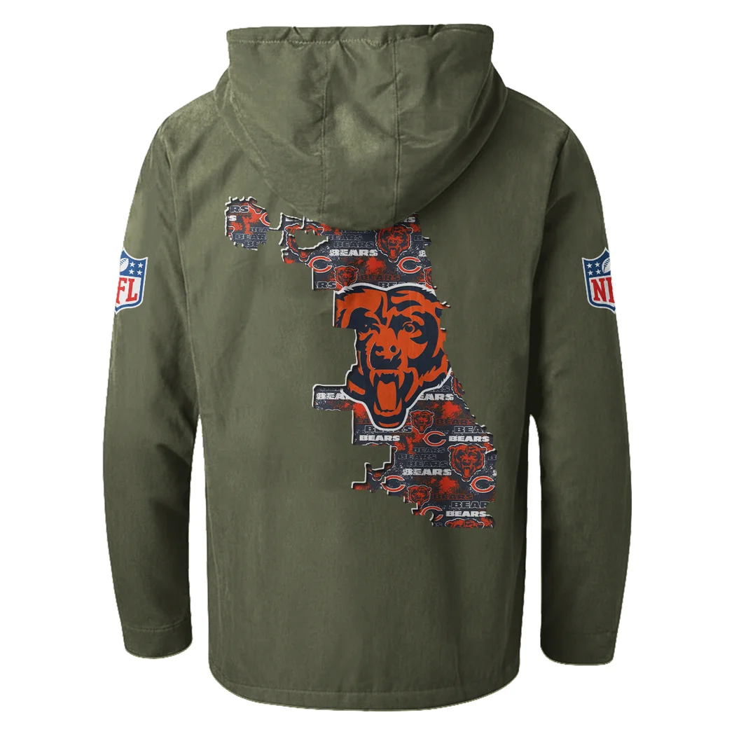 Windy Cubs Flannel Hoodie, Casual Sport Hooded Flannel HVN1466CB - Green - Image 3