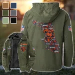 Windy Cubs Flannel Hoodie, Casual Sport Hooded Flannel HVN1466CB - Green