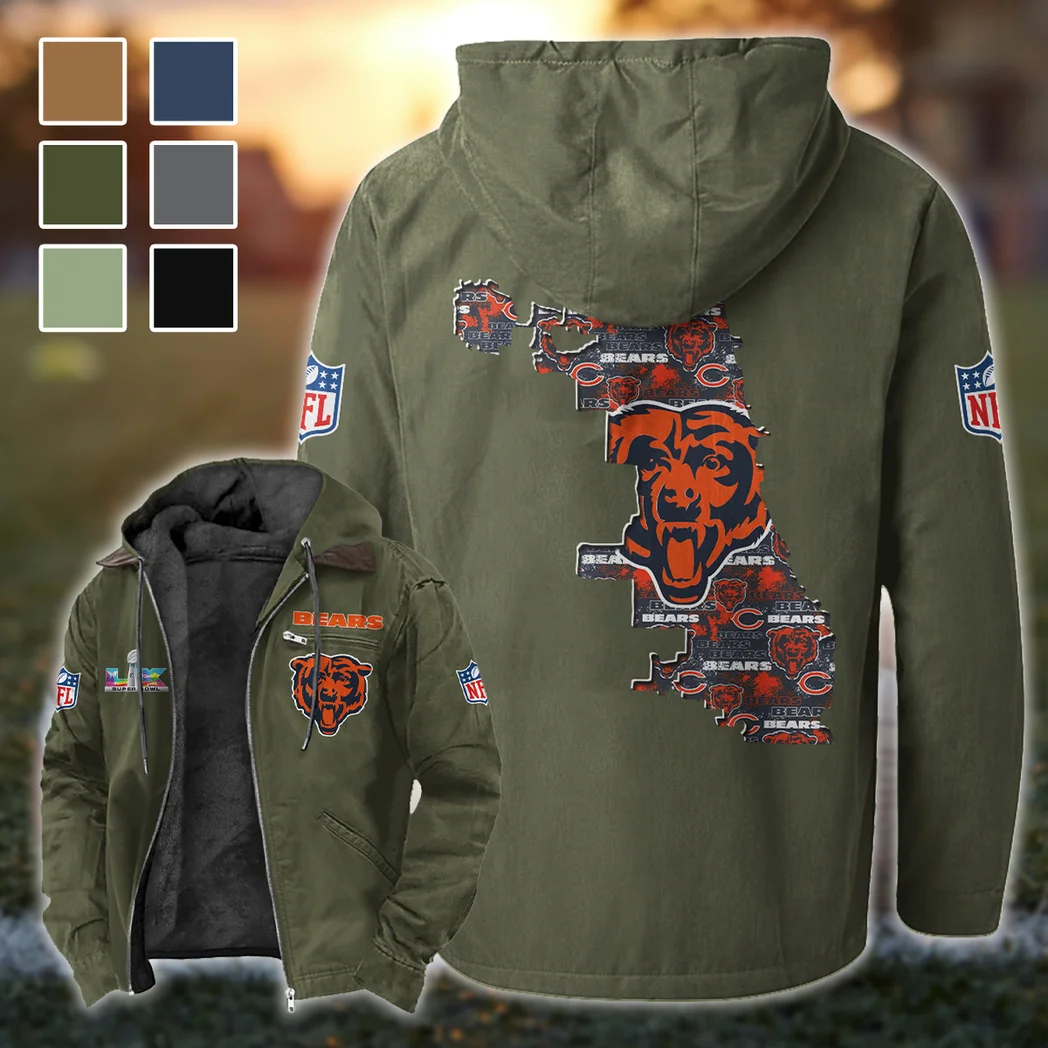 Windy Cubs Flannel Hoodie, Casual Sport Hooded Flannel HVN1466CB - Green