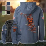 Windy Cubs Flannel Hoodie, Casual Sport Hooded Flannel HVN1466CB - Navy Blue