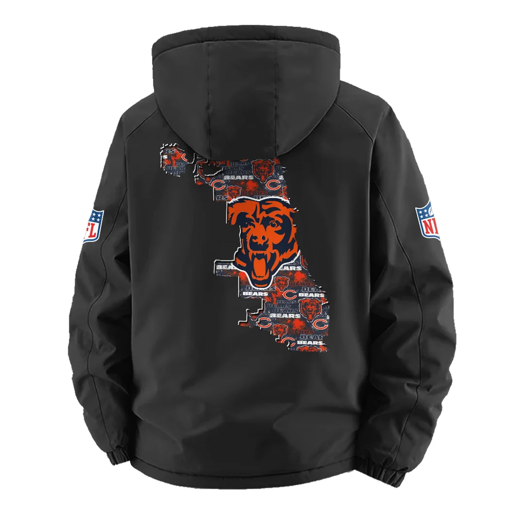 Windy Cubs Fleece Windbreaker Jacket, Windproof Fleece Hybrid HVN1466CB - Black - Image 3
