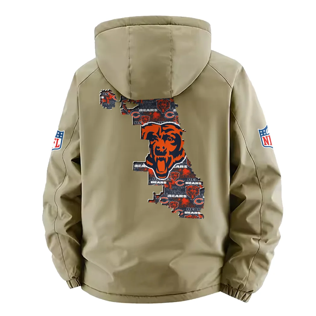 Windy Cubs Fleece Windbreaker Jacket, Windproof Fleece Hybrid HVN1466CB - Khaki - Image 3