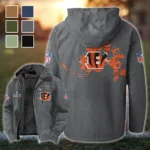 Orange Claws Flannel Hoodie, Fan Squad Flannel Hoodie HVN1466CI - Gray