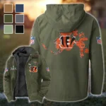 Orange Claws Flannel Hoodie, Fan Squad Flannel Hoodie HVN1466CI - Green