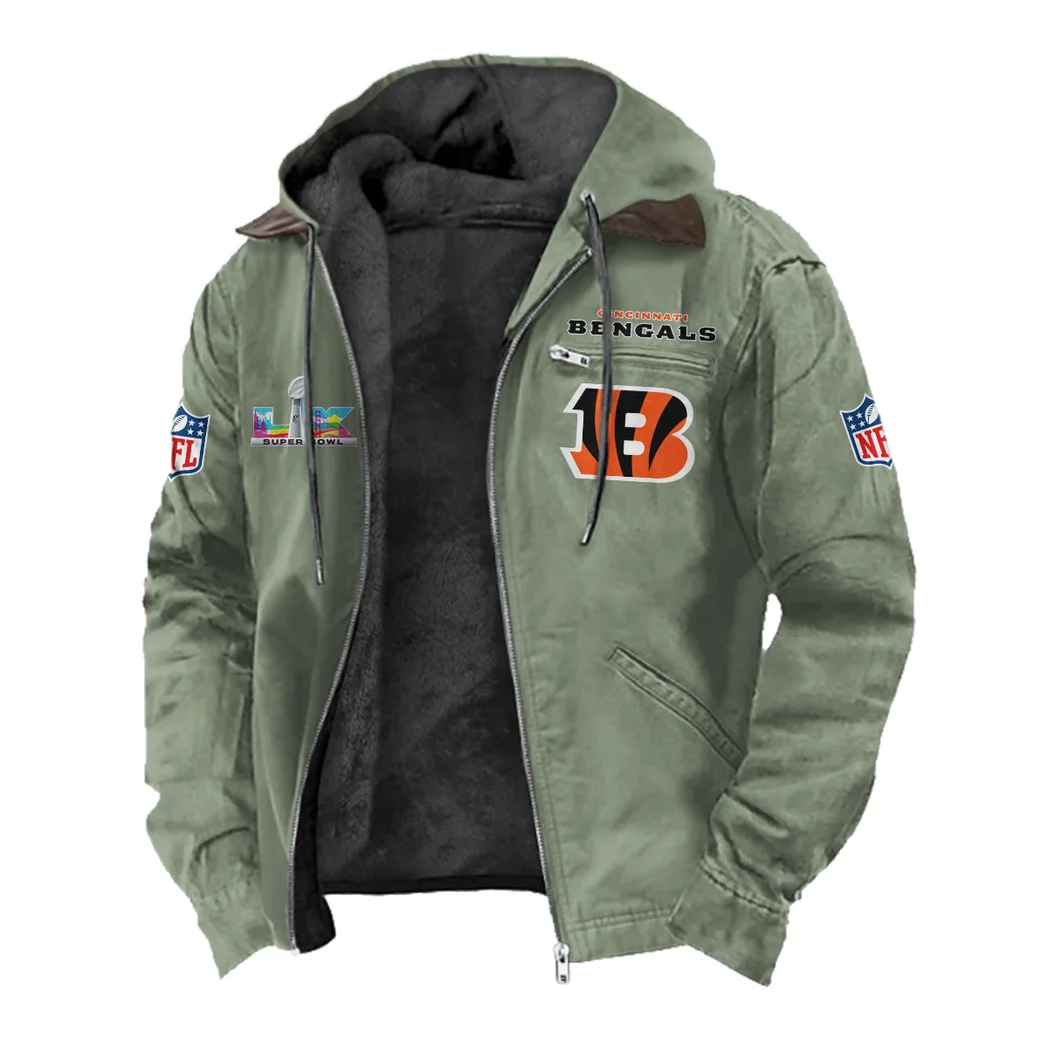Orange Claws Flannel Hoodie, Fan Squad Flannel Hoodie HVN1466CI - Light Green - Image 2